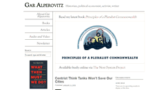 Desktop Screenshot of garalperovitz.com